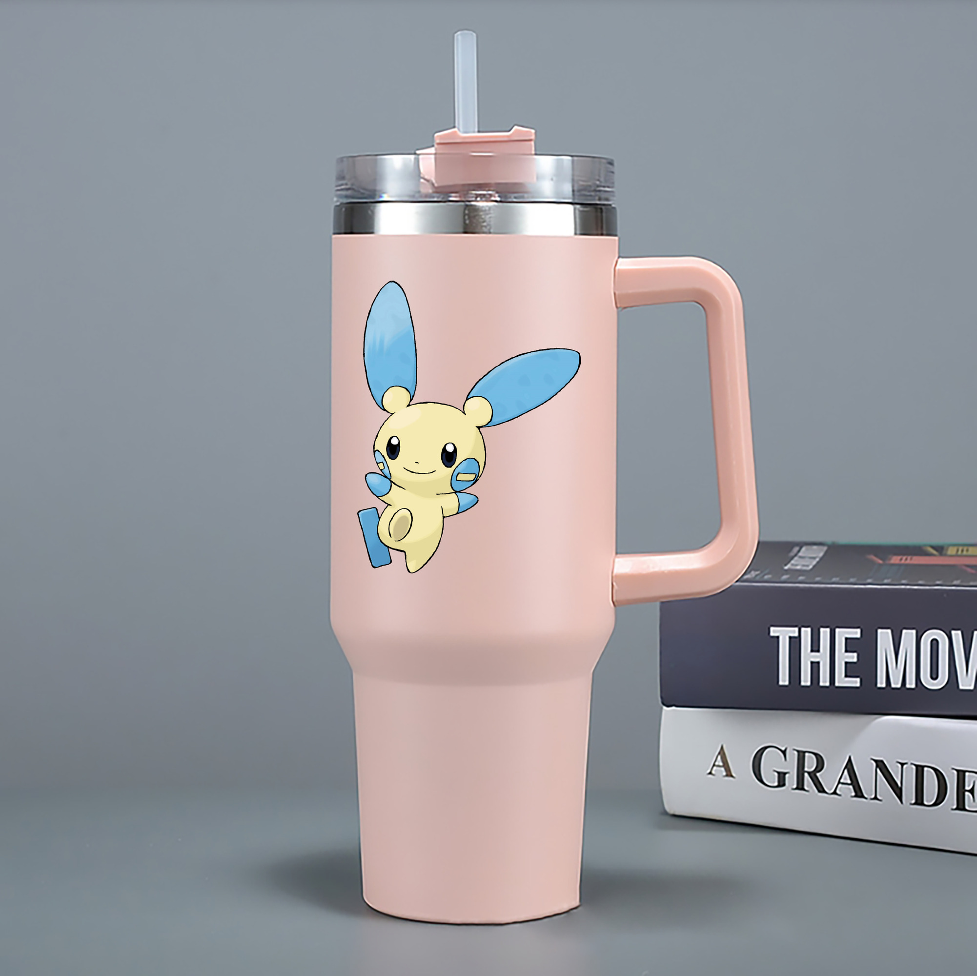 （画像用） ポケットモンスター Pokémon 1200mL車用タンブラー - クリスタルステッカー（プラスチックストロー付き）